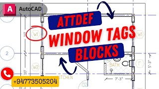 Architectural AutoCAD Drafting: Mastering Window Tags | Attribute Defined Blocks | AutoCAD Drafting