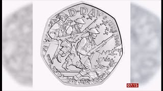 New 50p coin* marking the 80th anniversary of the D-Day landings (WWII) (UK) 20/May/2024