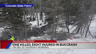 1 dead after multi-car crash on I-70 with plow and van carrying hockey players