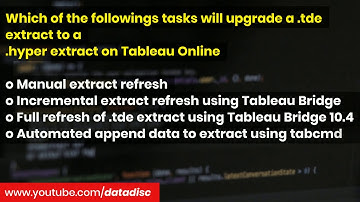 Tableau - Certification - .tde to .hyper format