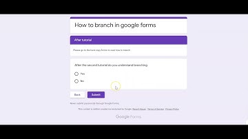 Google Form Branching tutorial