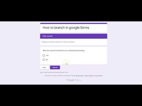 Google Form Branching