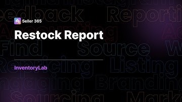 Seller 365 Restock Report: Track, Filter & Replenish (Pro)