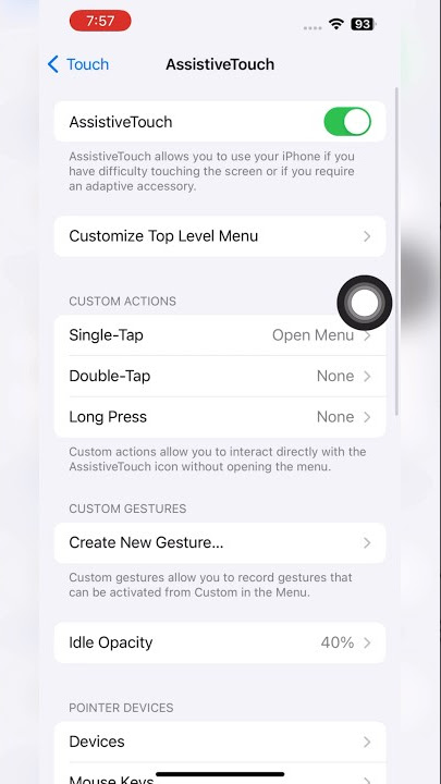 iPhone floating icon on & off | Assistive touch settings on iPhone #iphone #features #shorts