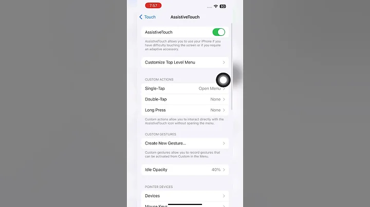 iPhone floating icon on & off | Assistive touch settings on iPhone #iphone #features #shorts
