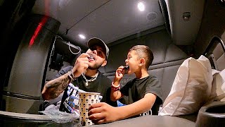 Night Camping In My Semi Truck With My Son + Our Morning Routine