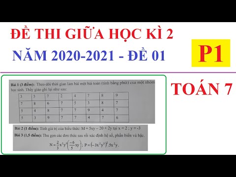 ĐỀ THI GIỮA HỌC KÌ 2 MÔN TOÁN LỚP 7 NĂM HỌC 2020-2021 - ĐỀ SỐ 01 - P1