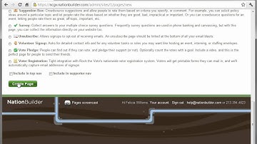 NationBuilder: Creating a basic page