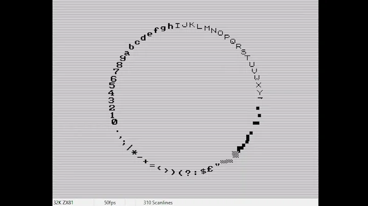 ZX81 Extended Basic - The CHARSET and PRINT commands