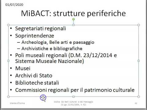Codice Beni Culturali e Paesaggistici (Codice Urbani - D.Lgs. n. 42 / 2004) (Parte 17)