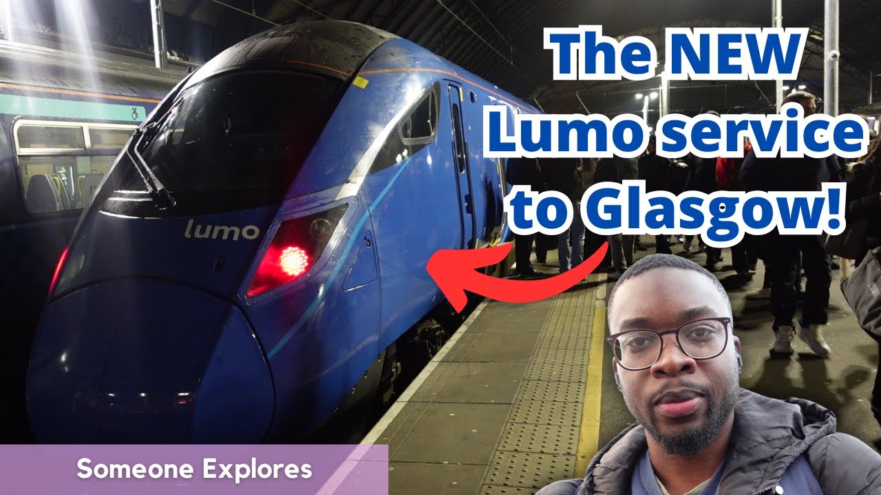 На борту ПЕРВОГО в истории поезда Lumo, следующего до улицы Куин-стрит в Глазго!