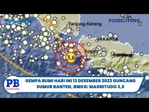 Gempa Bumi Hari Ini 13 Desember 2023 Guncang Sumur Banten, BMKG: Magnitudo 3,6