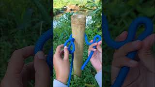 No-Fail Simple Knot Trick! 🚫❌ #knot #rope #survival #tutorial #bowlineknot #shorts