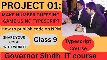 Make Number Guessing Game Project Using Typescript |Typescript Project | How to Publish Code on NPM.