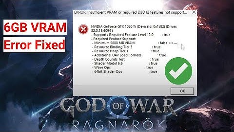 Fix Error 6GB VRAM Error Fixed | Bypass VRAM Error with any Graphics Card - God of War Ragnarok