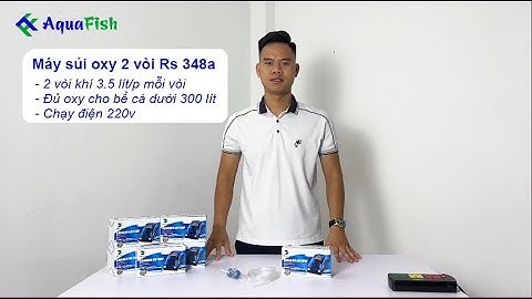 Máy sủi oxy 2 vòi Rs 348a cung cấp lượng oxy đủ cho bể dưới 300 lít