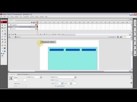 Flash Tutorial Custom Toggle Button CS3 CS4 ActionScript 3.0