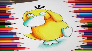 Drawing and Coloring Psyduck || Pokemon Profile