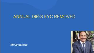 DIR-3 KYC Filing Once in 3 Years from 2026