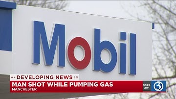 VIDEO: Manchester police say a man was shot while pumping gas overnight