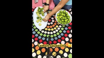 Hand Squeezing Lemons ASMR 🍋 #shorts #asmr #asmrsounds #trendingshorts