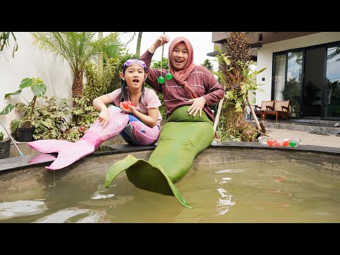 DRAMA | IBU HAMIL BERENANG PAKAI KOSTUM MERMAID 🧜‍♀️Makan Jelly lato lato | Ali vlog