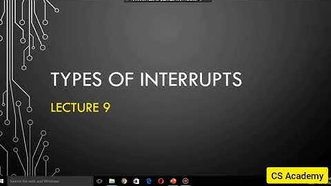 12th HSC | Types of interrupt | lecture 9