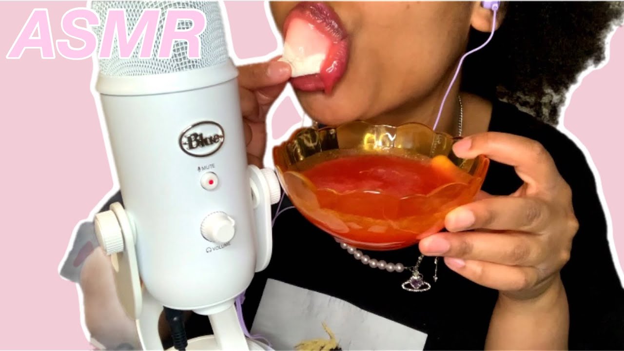 ASMR SUPER TINGLY Fluffy Marshmallow w PINK CHOCOLATE 🌸