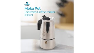 Espresso Coffee Maker Moka Pot Teko for 100ml - 2 Cup - Z20 - Silver