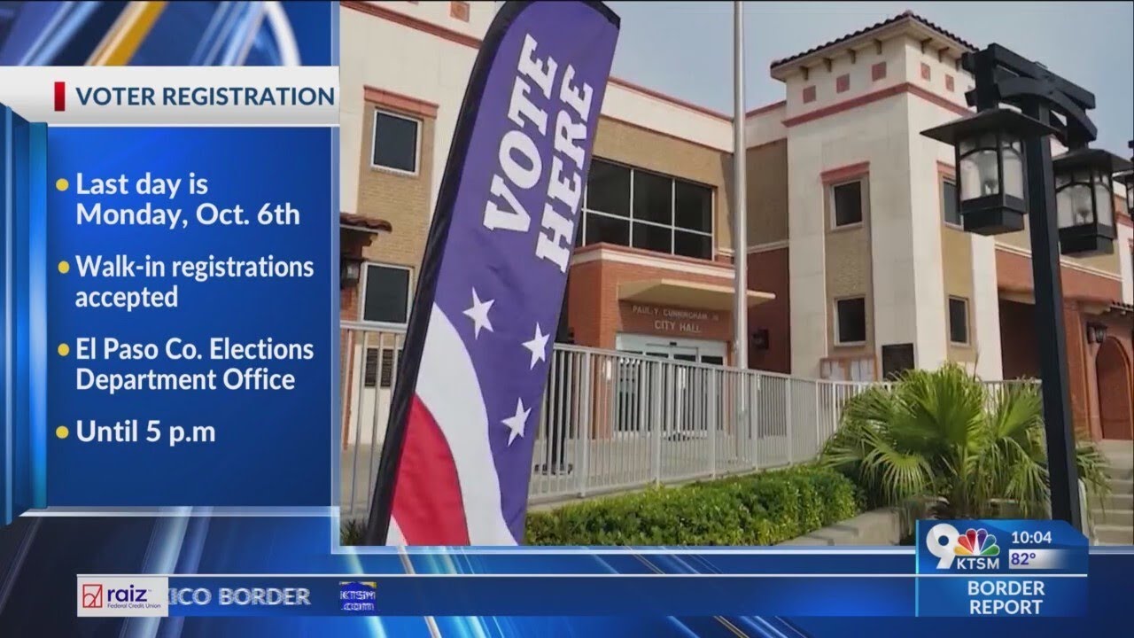 Monday last day to register to vote in Texas - YouTube