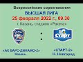 Матч "Ак Барс-Динамо-2" (Казань) - "Старт-2" (Нижний Новгород). 25 Февраля 2022 г., Казань, "Ракета"