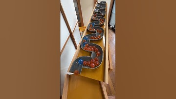 Marble Run (Marble Run course using pipe slopes and a large wooden funnel) #11 #ASMR