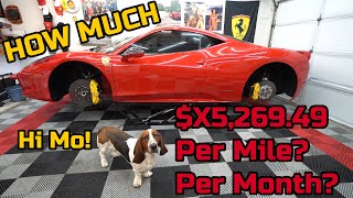 How much my FERRARI 458 COST in 1 year?