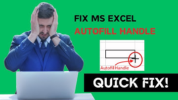 Solved: Excel Autofill Handle Not Working @pcguide4u