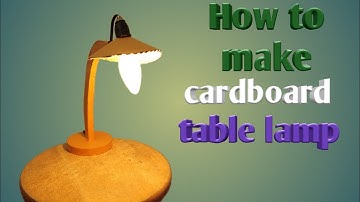 How to make cardboard table lamp at home-DIY table lamp