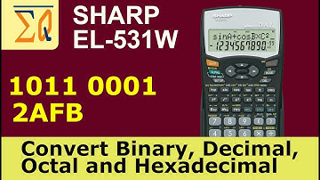 Sharp EL-531W Convert Binary, Decimal, Hexadecimal, Octal and bitwise