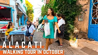 alaçatı Çeşme | The Most Beautiful Town Of Turkey | 4K Walking Tour | 26 October 2021