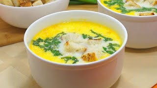 Сырный суп – необыкновенно вкусный сырный суп с сухариками