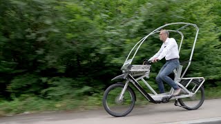 All Weather Bike: Convertible e-Bike protects you from rain and cold