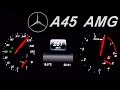 Mercedes A45 AMG Acceleration 0-260 Autobahn Top Speed Drive 2016 Version 381 HP Onboard Sound