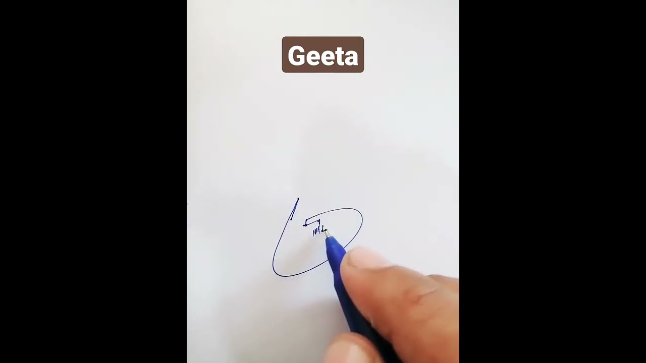 Geeta Name Signature Request done - YouTube