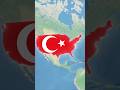 What if Turkey and United states Swapped Places? #shorts #map #geography