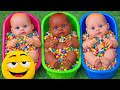Playing as Spiderman in Long Slide Game with Cow, Elephant, Gorilla &amp; Tiger | Funny 3D Animal Game