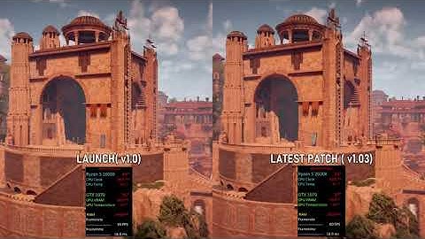 Horizon Zero Dawn PC | Launch Version (v1.0) VS Latest Patch (v1.03) | FPS Performance Comparison