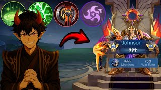 BEST DUO!? UNLI HEAL HP DYRROTH GLOBAL 1 YOUTUBER JOHNSON DAMAGE HACK - MLBB