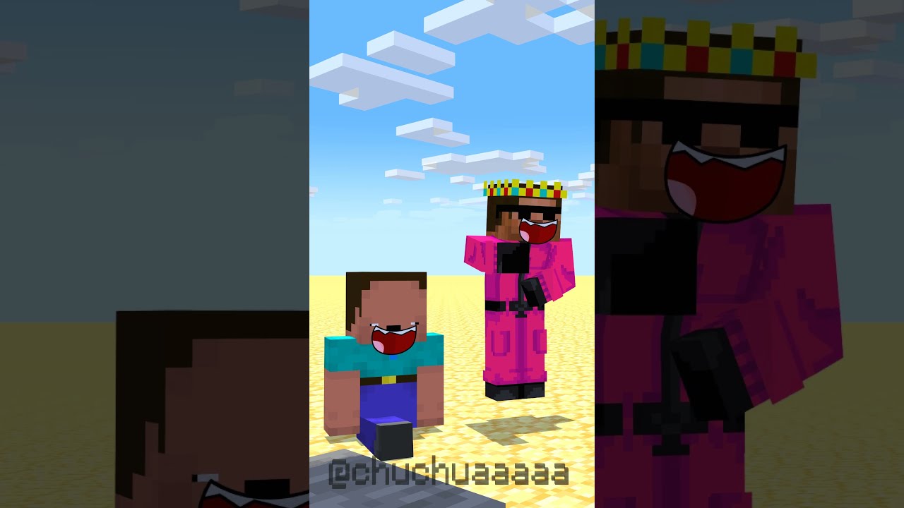 HELP Steve Sculpture Bedrock VS RICH STEVE HEROBRINE NOOB Shorts