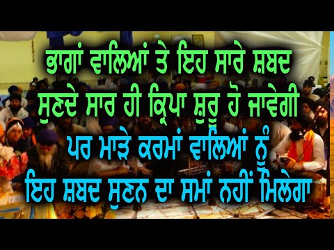 ਭਾਗਾਂ ਵਾਲਿਆਂ ਤੇ ਇਹ ਸਾਰੇ ਸ਼ਬਦ ਸੁਣਦੇ ਸਾਰ ਹੀ ਕ੍ਰਿਪਾ ਸ਼ੁਰੂ ਹੋ ਜਾਵੇਗੀ ਮਾੜੇ ਕਰਮਾਂ ਨੂੰ ਸੁਣਨ ਦਾ ਸਮਾ ਨਹੀ ਮਿਲੇਗਾ