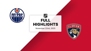 Edmonton Oilers Vs. Florida Panthers Nhl Highlights November 22, 2025