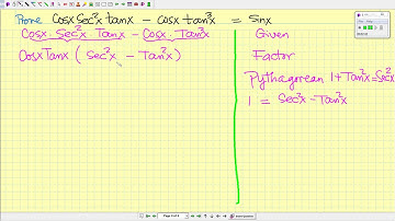 Verify Trigonometric Identities by Factoring