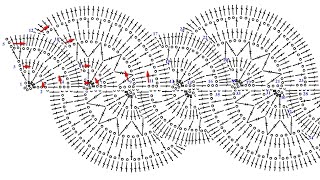 Фантазийное ленточное кружево крючком - Схема в описании